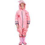 Kinder Einteiler-Regenmantel Jungen und Mädchen Leichter Kapuzenponcho, S, L, M