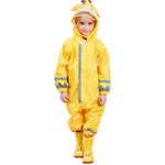 Kinder Einteiler-Regenmantel Jungen und Mädchen Leichter Kapuzenponcho, S, L, M
