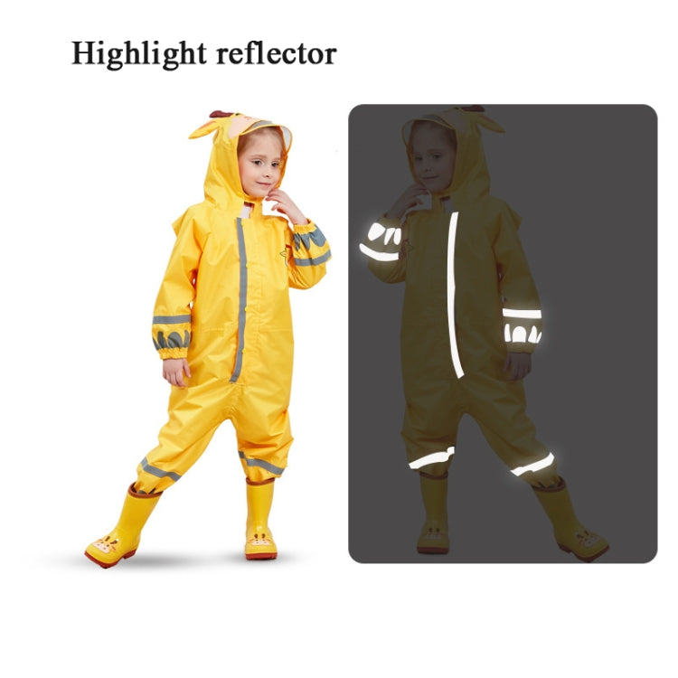 Kinder Einteiler-Regenmantel Jungen und Mädchen Leichter Kapuzenponcho, S, L, M