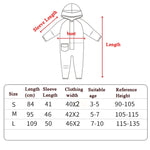 Kinder Einteiler-Regenmantel Jungen und Mädchen Leichter Kapuzenponcho, S, L, M