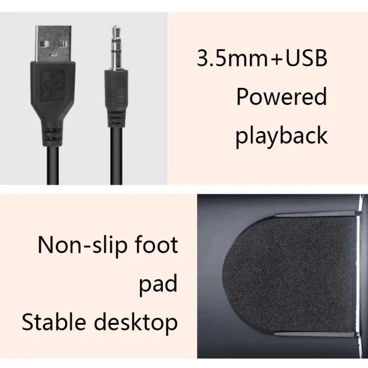 YEEZE A1 Multimedia USB2.0 Desktop-Lautsprecher Mini Computer Notebook Lautsprecher, Weiß Blau, Weiß Grün, Weiß Lila, Weiß Orange, Schwarz Blau, Schwarz Grün, Schwarz Lila, Schwarz Orange, Vergoldetes Schwarz, Vergoldetes Weiß, Vergoldetes Schwarz