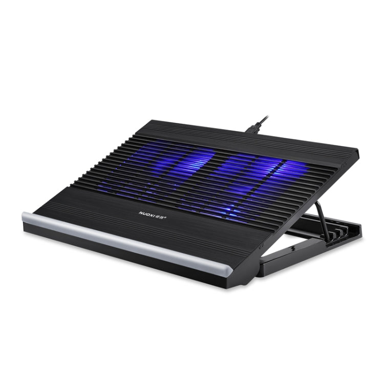 NUOXI T10 Laptop-Kühler Mehrfach-Einstellbarer Aluminiumlegierungs-Ständer, Schwarz, Silber