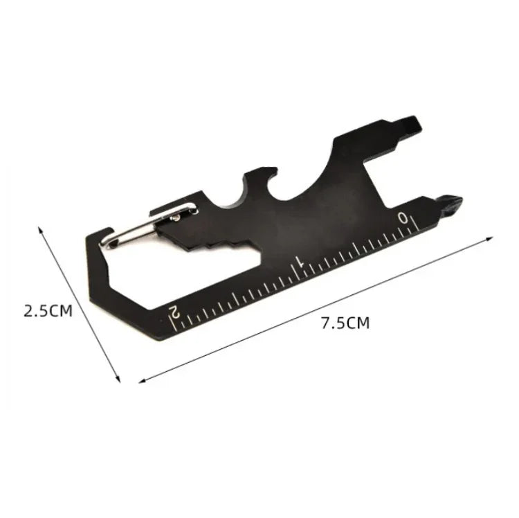 7-in-1-Multifunktions-Schlüsselanhänger-Toolkarte für draußen, 7-in-1