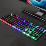 LIMEIDE GTX300 104-Tasten Retro-Tastatur mit runden Tastenkappen, USB-Kabel, Kabellänge: 1,4 m, Punk-Einzeltastatur Weiß, Punk-Einzeltastatur Schwarz, Punk-Set Weiß, Punk-Set Schwarz