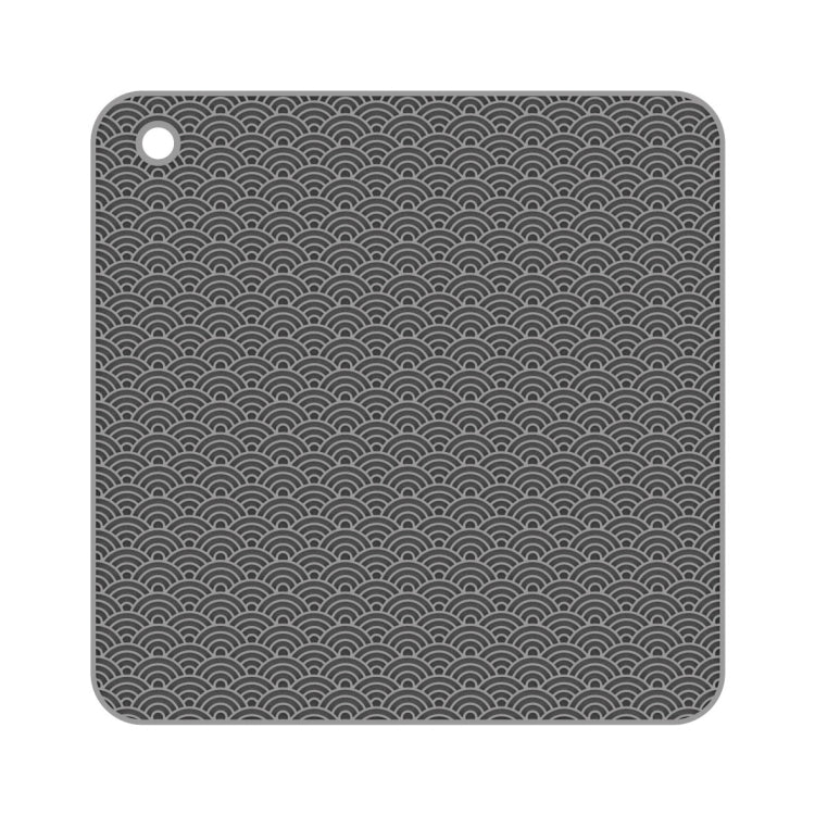 Geometry Küchen Silikon-Topfuntersetzer Hitzeschutzmatte Rund (Schwarz), Eckig (Grau), Rund (Grau), Eckig (Schwarz), Rund (Schwarz)