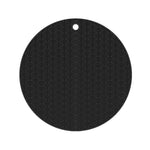 Geometry Küchen Silikon-Topfuntersetzer Hitzeschutzmatte Rund (Schwarz), Eckig (Grau), Rund (Grau), Eckig (Schwarz), Rund (Schwarz)