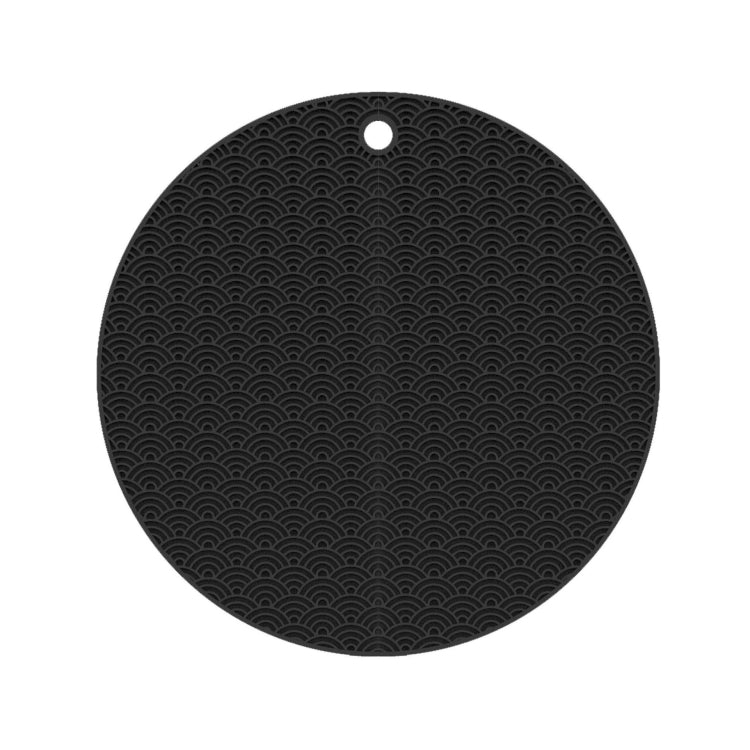 Geometry Küchen Silikon-Topfuntersetzer Hitzeschutzmatte Rund (Schwarz), Eckig (Grau), Rund (Grau), Eckig (Schwarz), Rund (Schwarz)