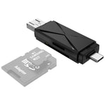 YH-109 SD/TF/Type-C/Micro USB/USB Computer PC Mobiltelefon OTG Kartenleser, Weiß, Schwarz