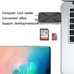 YH-109 SD/TF/Type-C/Micro USB/USB Computer PC Mobiltelefon OTG Kartenleser, Weiß, Schwarz