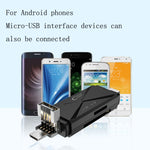 YH-109 SD/TF/Type-C/Micro USB/USB Computer PC Mobiltelefon OTG Kartenleser, Weiß, Schwarz