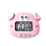 Küchen-Backen Cartoon Tier Elektronische Zeitschaltuhr Wecker Studenten Lern-Timer, Rosa Schwein, Gelbes Huhn, Grüner Frosch, Rosa Frosch