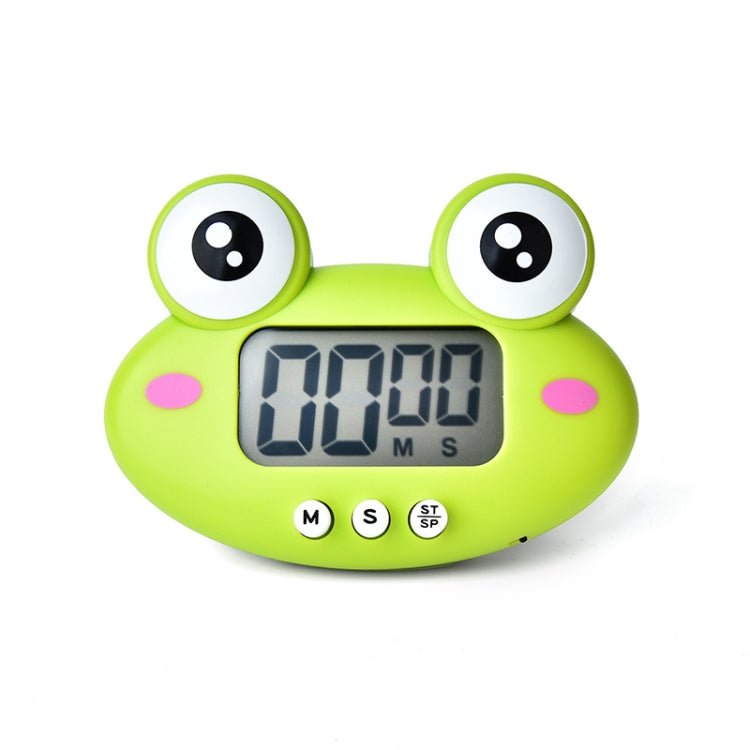 Küchen-Backen Cartoon Tier Elektronische Zeitschaltuhr Wecker Studenten Lern-Timer, Rosa Schwein, Gelbes Huhn, Grüner Frosch, Rosa Frosch