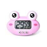 Küchen-Backen Cartoon Tier Elektronische Zeitschaltuhr Wecker Studenten Lern-Timer, Rosa Schwein, Gelbes Huhn, Grüner Frosch, Rosa Frosch
