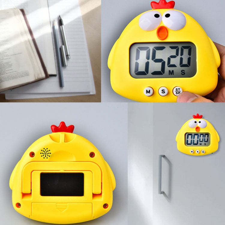 Küchen-Backen Cartoon Tier Elektronische Zeitschaltuhr Wecker Studenten Lern-Timer, Rosa Schwein, Gelbes Huhn, Grüner Frosch, Rosa Frosch