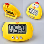 Küchen-Backen Cartoon Tier Elektronische Zeitschaltuhr Wecker Studenten Lern-Timer, Rosa Schwein, Gelbes Huhn, Grüner Frosch, Rosa Frosch