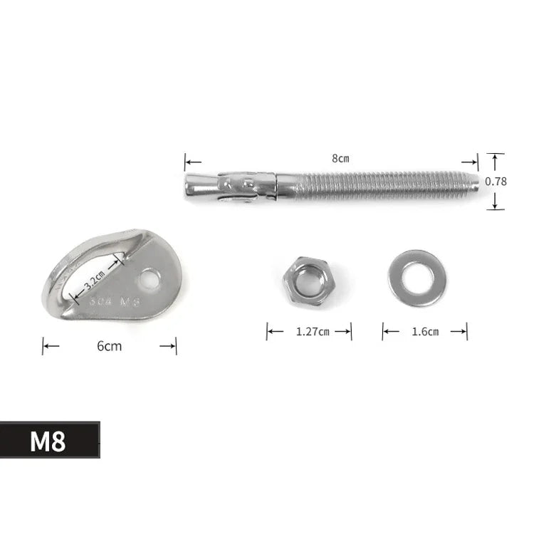 XINDA Fels-Bolzen Expansionsnägel Hängende Tablette Edelstahl Höhlenkletternagel, M8 Kletternagel, M10 Kletternagel