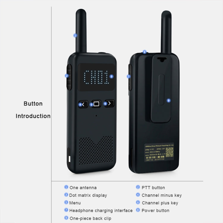 KSUN X-30 M2 Outdoor Handheld Mini Walkie Talkie Farbe Zufällige Lieferung