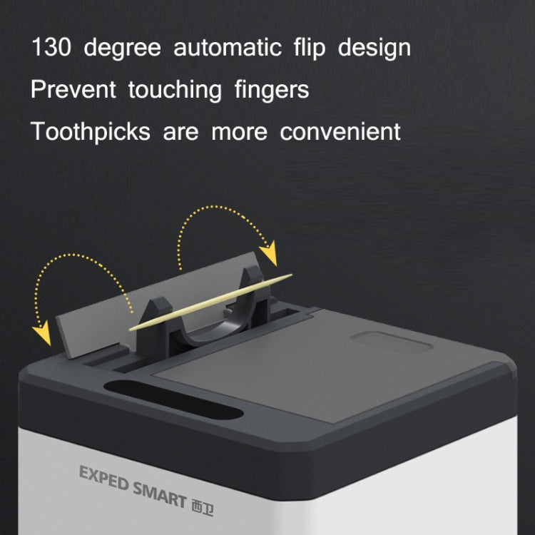 EXPED SMART Intelligente Induktion Automatische Zahnstocherbox Haushalt Restaurant Elektrischer Zahnstocherhalter, Batterieversion, USB-Ladeversion