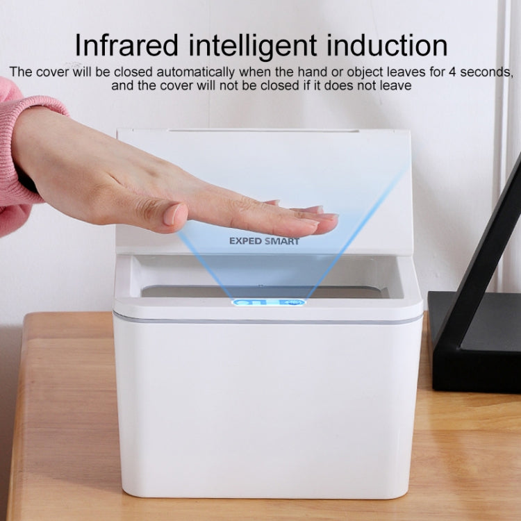 EXPED SMART Desktop Smart Induktions-Elektro-Aufbewahrungsbox Auto-Mülleimer, 4L Batterieversion (Weiß), 4L Ladeversion (Weiß), 4L Batterieversion (Grau), 4L Ladeversion (Grau), 6L Batterieversion (Weiß), 6L Ladeversion (Weiß)
