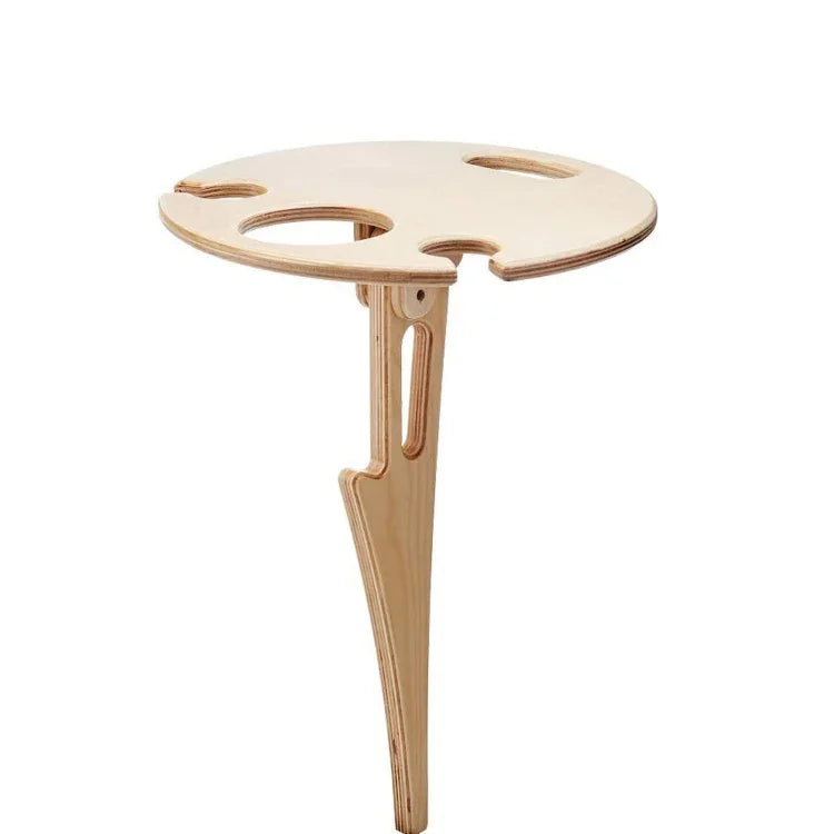 Hölzernes zusammenklappbares Weinregal für den Rasen, einsteckbares Weinregal, Picknick-Weinständer für draußen, Klapptisch, 20 cm