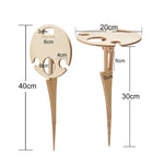 Hölzernes zusammenklappbares Weinregal für den Rasen, einsteckbares Weinregal, Picknick-Weinständer für draußen, Klapptisch, 20 cm
