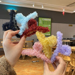 Haarspange aus Harz, Farbe: 25 Gelbes Netzgarn, 20 Schwarzes Netzgarn, 21 Rosa Netzgarn, 22 Seeblaues Netzgarn, 23 Hellviolettes Netzgarn