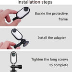 Sunnylife IST-Q9439 Halterungsstabilisator für Insta360 GO, Kamerarahmenadapter, Rucksackclip, Stativ