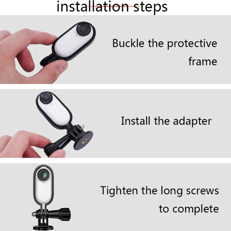 Sunnylife IST-Q9439 Halterungsstabilisator für Insta360 GO, Kamerarahmenadapter, Rucksackclip, Stativ