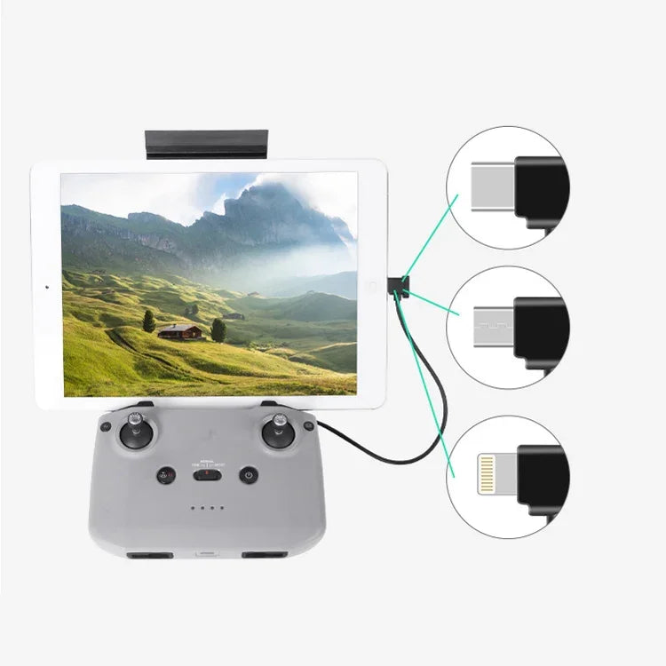 Sunnylife TY-X9304 Geeignet für DJI Mavic Air 2S / DJI FPV Flugbrille V2 / Mavic Mini2 / Osmo Pocket 2 Mobiltelefon Tablet Kabel, 15cm Typ-C auf 8 Pin Kabel, 15cm Typ-C auf Micro USB Kabel, 15cm Typ-C auf Typ-C Kabel, 30cm Typ-C auf 8 Pin Kabel...