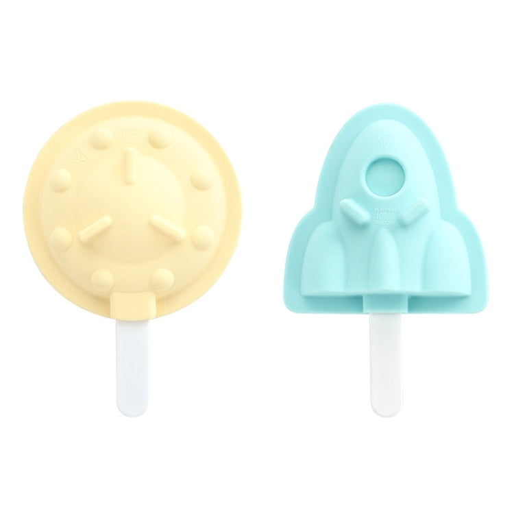 Haushalt Silikon Eisformen mit Deckel, Erdbeere + Traube, Fliegende Untertasse + Rakete
