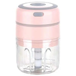 ZM-14 Household Mini Wireless Electric Garlic Masher, White 100ml, Green 100ml, Pink 100ml, High Cup White 250ml, High Cup Green 250ml, High Cup Pink 250ml, White Glass 300ml, Green Glass 300ml, Pink Glass 300ml, White High Cup 250ml + Small Cup 100ml ...