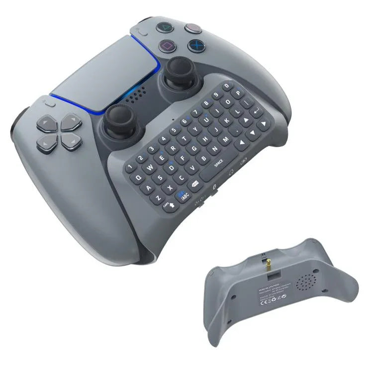 JYS-P5121 Bluetooth-Funktastatur mit Grifffunktion für Sprachchats, externe Tastatur, geeignet für PS5, Hinweis: Ohne Griff, JYS-P5121 (Grau)