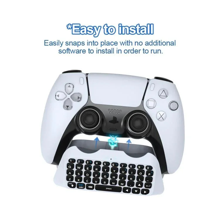 JYS-P5121 Bluetooth-Funktastatur mit Grifffunktion für Sprachchats, externe Tastatur, geeignet für PS5, Hinweis: Ohne Griff, JYS-P5121 (Grau)