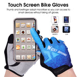 WEST BIKING YP0211216 Fahrradhandschuhe stoßdämpfend Touchscreen Vollfingerhandschuh, M, L, XL, XXL