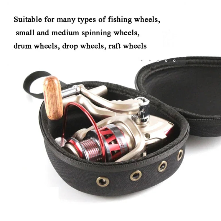 JSFUN Tropfenförmige Angelrollen-Tasche, Spinnrollen-Zubehör, Angelgeräte-Tasche, Schutzhülle für Angelrollen