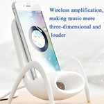 WC001 Magnaphon Kabelloses Ladegerät für iPhone und andere Android-Handys, Weiß, Schwarz