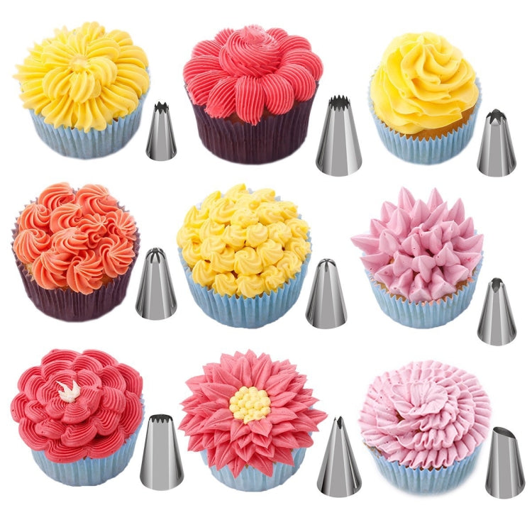 220 in 1 Tortendrehscheiben-Dekorationsdüsen-Set Backwerkzeug Fondantformen-Set, 220 Teile/Set