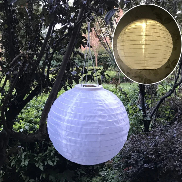 26LM Solar-Laterne für den Außenbereich, weiß, zum Aufhängen, Hochzeit, Festival, Feier, Laterne, Hof, Dekoleuchte