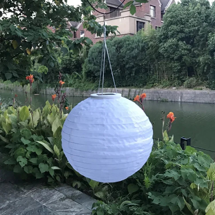 26LM Solar-Laterne für den Außenbereich, weiß, zum Aufhängen, Hochzeit, Festival, Feier, Laterne, Hof, Dekoleuchte