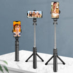 Kein Bluetooth Schwarzer XT02 360-Grad-Drehbarer Multifunktions-Retraktabler Handy-Selfie-Stick zum Filmen Live-TV-Drama-Stativ, Bluetooth Schwarz, Bluetooth Weiß, 2 Stück Kein Bluetooth Schwarz, 2 Stück Kein Bluetooth Weiß