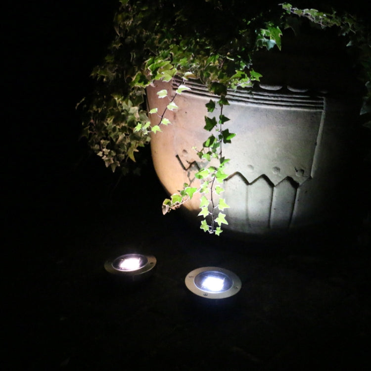 Solar-Gartenleuchte, wasserdicht, für den Außenbereich, Rasen, Boden, weißes Licht, warmes Licht