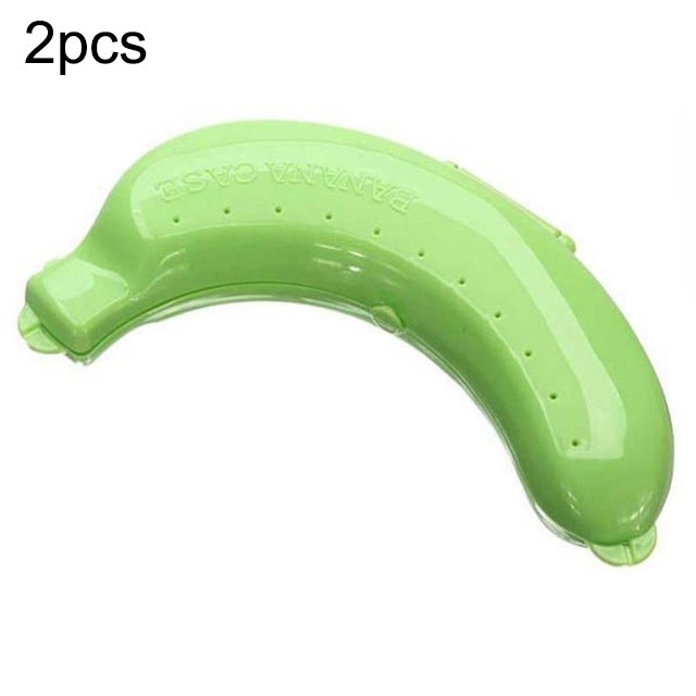 2 Stück niedliche Obst Bananen Schutzbox in 3 Farben, Brotdose Aufbewahrungsbox für Kinder