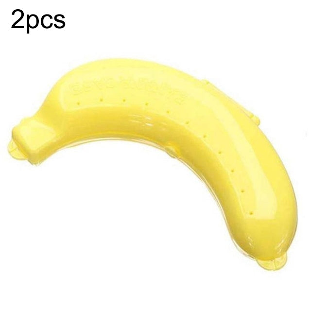 2 Stück niedliche Obst Bananen Schutzbox in 3 Farben, Brotdose Aufbewahrungsbox für Kinder