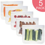 Transluzente, matte PEVA-Lebensmittelaufbewahrungstasche Kühlschrank-Lebensmittelbeutel Selbstklebende Lebensmittelbeutel, 5 STK / Set (NR.1x5), 5 STK / Set (NR.2x5), 6 STK / Set (NR.1x4+NR.2x2), 10 STK / Set (NR.1x6+NR.2x4), 12 STK / Set (NR.1x7+NR.2x5)