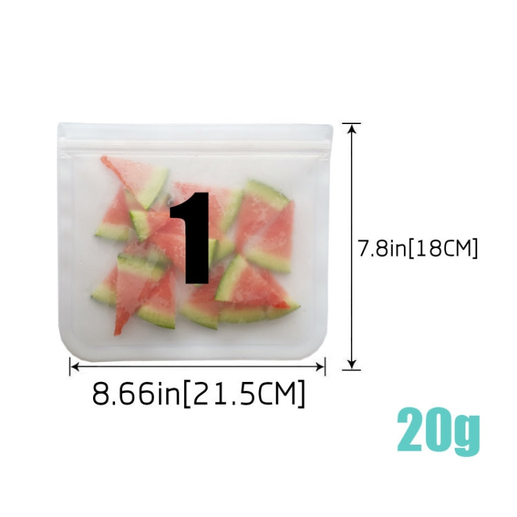 Transluzente, matte PEVA-Lebensmittelaufbewahrungstasche Kühlschrank-Lebensmittelbeutel Selbstklebende Lebensmittelbeutel, 5 STK / Set (NR.1x5), 5 STK / Set (NR.2x5), 6 STK / Set (NR.1x4+NR.2x2), 10 STK / Set (NR.1x6+NR.2x4), 12 STK / Set (NR.1x7+NR.2x5)