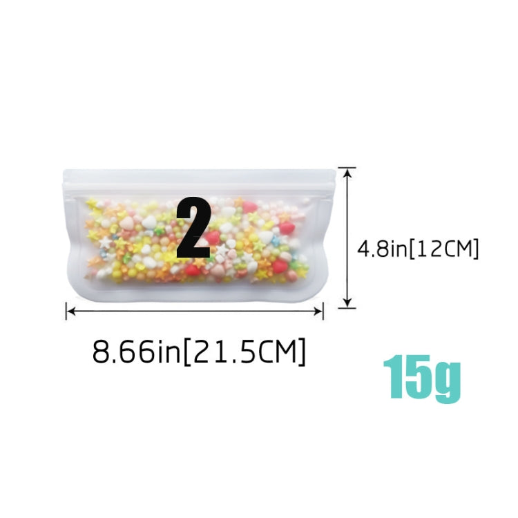 Transluzente, matte PEVA-Lebensmittelaufbewahrungstasche Kühlschrank-Lebensmittelbeutel Selbstklebende Lebensmittelbeutel, 5 STK / Set (NR.1x5), 5 STK / Set (NR.2x5), 6 STK / Set (NR.1x4+NR.2x2), 10 STK / Set (NR.1x6+NR.2x4), 12 STK / Set (NR.1x7+NR.2x5)