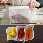 Transluzente, matte PEVA-Lebensmittelaufbewahrungstasche Kühlschrank-Lebensmittelbeutel Selbstklebende Lebensmittelbeutel, 5 STK / Set (NR.1x5), 5 STK / Set (NR.2x5), 6 STK / Set (NR.1x4+NR.2x2), 10 STK / Set (NR.1x6+NR.2x4), 12 STK / Set (NR.1x7+NR.2x5)