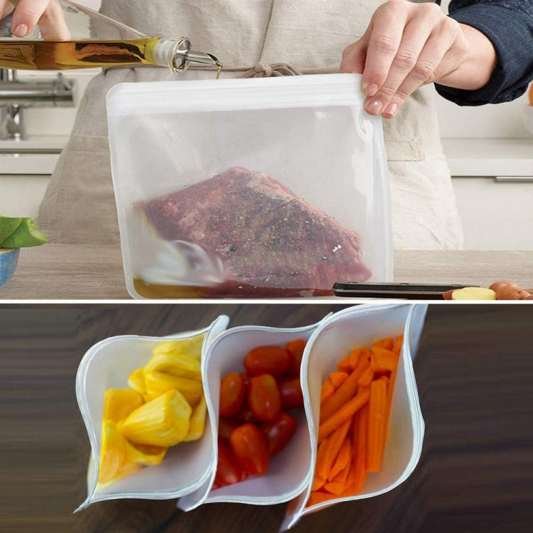 Transluzente, matte PEVA-Lebensmittelaufbewahrungstasche Kühlschrank-Lebensmittelbeutel Selbstklebende Lebensmittelbeutel, 5 STK / Set (NR.1x5), 5 STK / Set (NR.2x5), 6 STK / Set (NR.1x4+NR.2x2), 10 STK / Set (NR.1x6+NR.2x4), 12 STK / Set (NR.1x7+NR.2x5)