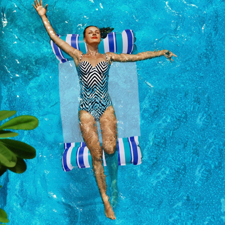 PVC Aufblasbare Hängematte Erwachsene Schwimmend Schwimmhilfe, Größe: 120 x 70cm, Hellblau Gestreift, Rosarot Gestreift, Gelb Gestreift, Grün Gestreift, Orange Gestreift, Dunkelblau Gestreift, Gelb + Blau, Grün + Blau