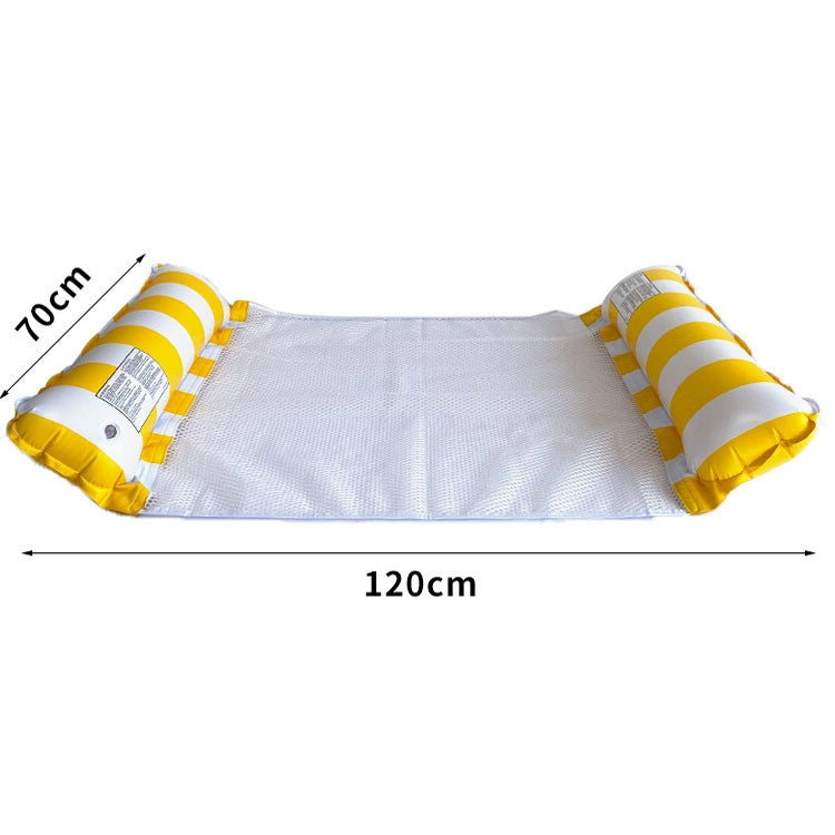 PVC Aufblasbare Hängematte Erwachsene Schwimmend Schwimmhilfe, Größe: 120 x 70cm, Hellblau Gestreift, Rosarot Gestreift, Gelb Gestreift, Grün Gestreift, Orange Gestreift, Dunkelblau Gestreift, Gelb + Blau, Grün + Blau